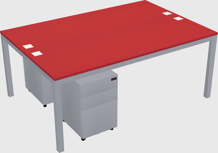 Shared rectangular desk