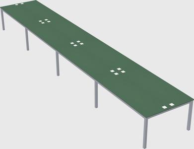 Shared rectangular desk