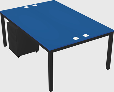 Shared rectangular desk