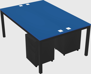 Shared rectangular desk