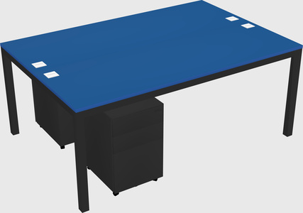 Shared rectangular desk