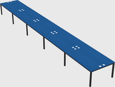 Shared rectangular desk