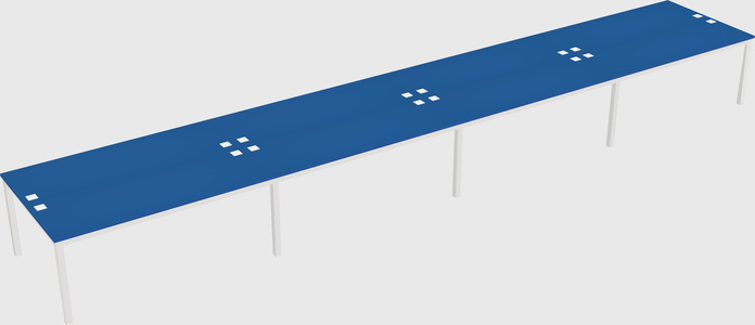 Shared rectangular desk