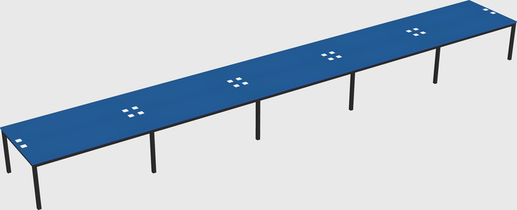 Shared rectangular desk