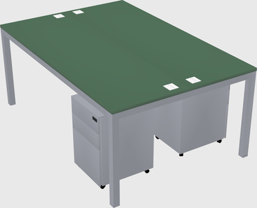 Shared rectangular desk