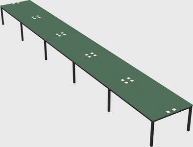 Shared rectangular desk