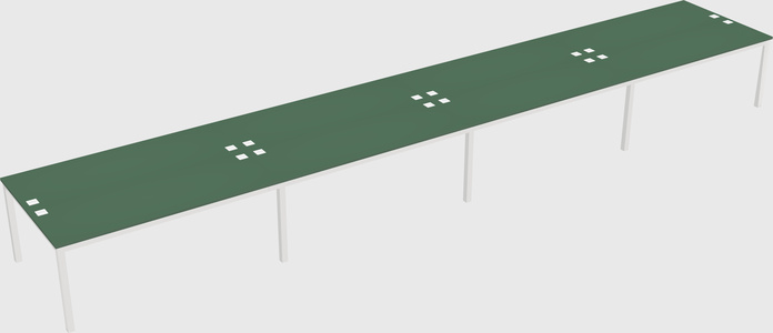 Shared rectangular desk
