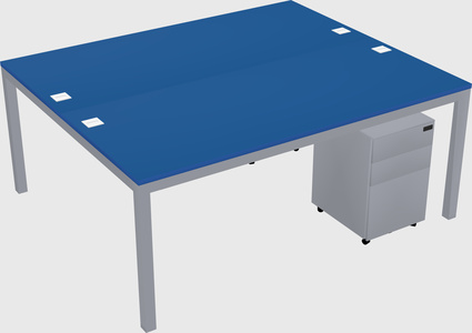 Shared rectangular desk