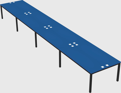 Shared rectangular desk