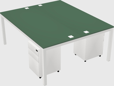 Shared rectangular desk
