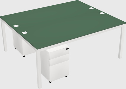 Shared rectangular desk
