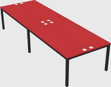 Shared rectangular desk