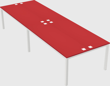 Shared rectangular desk