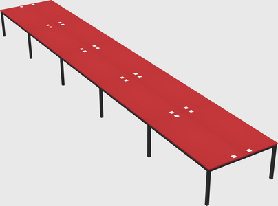 Shared rectangular desk