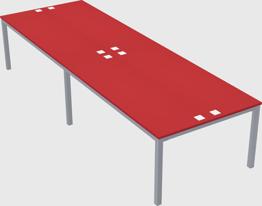 Shared rectangular desk