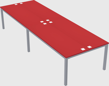 Shared rectangular desk