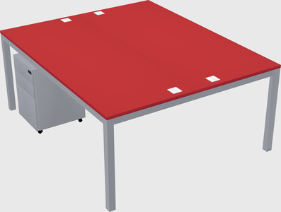 Shared rectangular desk