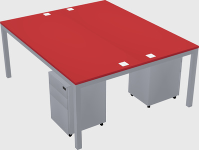 Shared rectangular desk