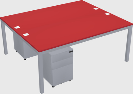 Shared rectangular desk