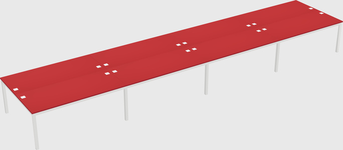 Shared rectangular desk