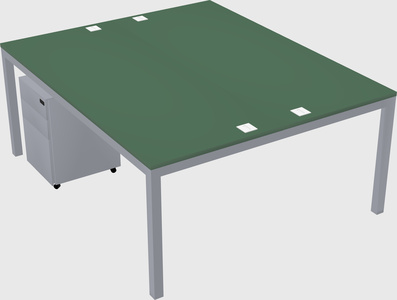 Shared rectangular desk
