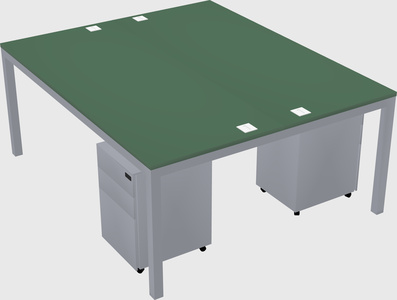 Shared rectangular desk