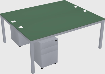 Shared rectangular desk