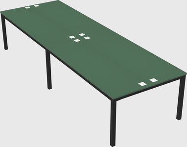 Shared rectangular desk