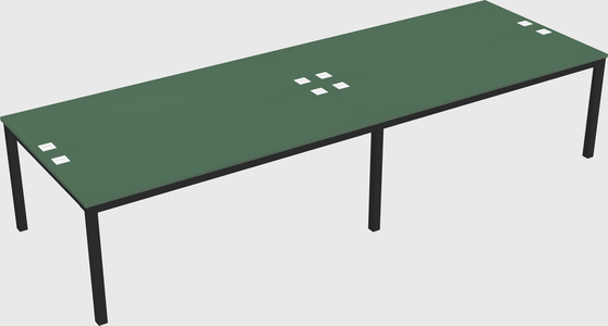 Shared rectangular desk