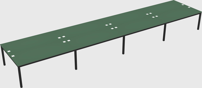 Shared rectangular desk