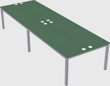 Shared rectangular desk