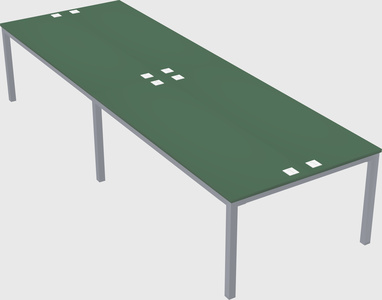 Shared rectangular desk