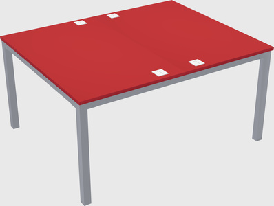 Shared rectangular desk