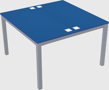 Shared rectangular desk