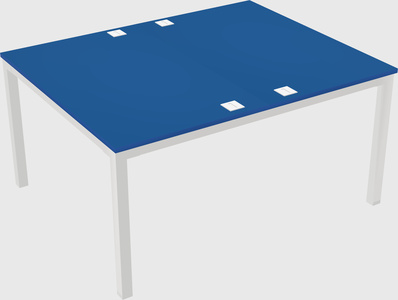 Shared rectangular desk