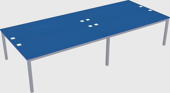 Shared rectangular desk