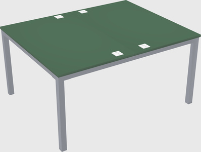 Shared rectangular desk