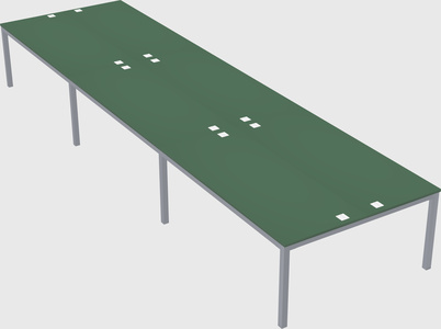 Shared rectangular desk