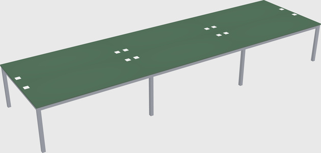 Shared rectangular desk