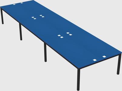 Shared rectangular desk