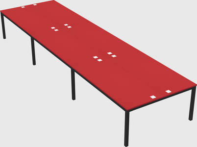 Shared rectangular desk