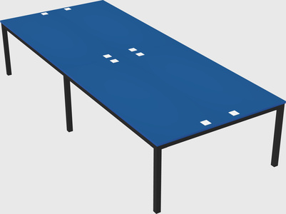 Shared rectangular desk