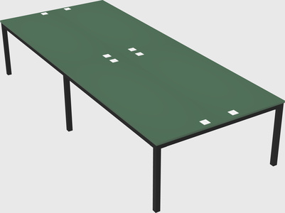 Shared rectangular desk