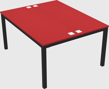 Shared rectangular desk
