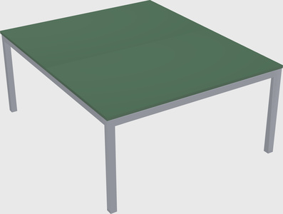 Shared rectangular desk