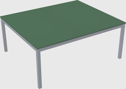 Shared rectangular desk