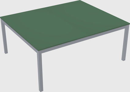 Shared rectangular desk