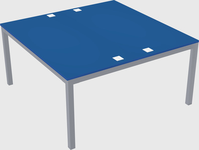 Shared rectangular desk
