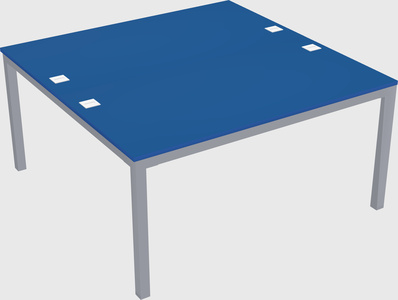 Shared rectangular desk