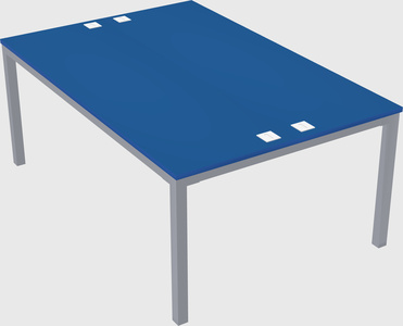 Shared rectangular desk